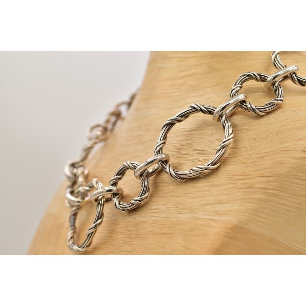 Peter Thomas Roth Sterling Signature 20" Necklace 135.0g Ribbon Reed Design - Picture 10 of 12